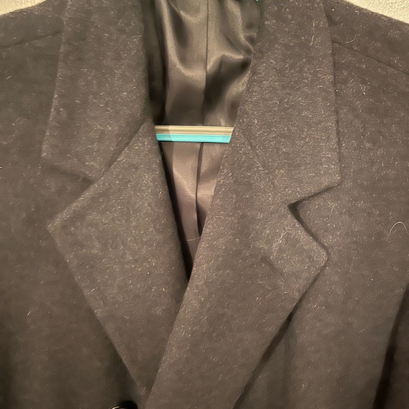 Rainforest Black Double-Breasted Men's Coat 100% Wool - Picture 3 of 7